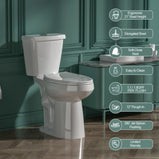 21 Inch Tall Toilets Elongated Toilet Extra High Toilets for Seniors Toilets for Bathrooms Comfort Height Elongated Toilet for Elderly, Two-Piece Dual Flush 1.1/1.6 GPF 12” Rough In - Miuara LLC