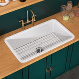 Miuara White Kitchen Sink Drop In Fireclay Wet Bar Sink Dual Mount Single Bowl Bar Sink Topmount Undermount Kitchen Sink - Miuara LLC